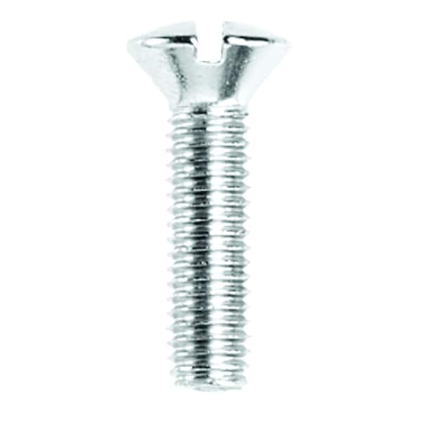 Danco Danco No. 10-32 X 3/4 in. L Slotted Oval Head Chrome-Plated Brass Faucet Handle Screw 1 pk 35658B - main